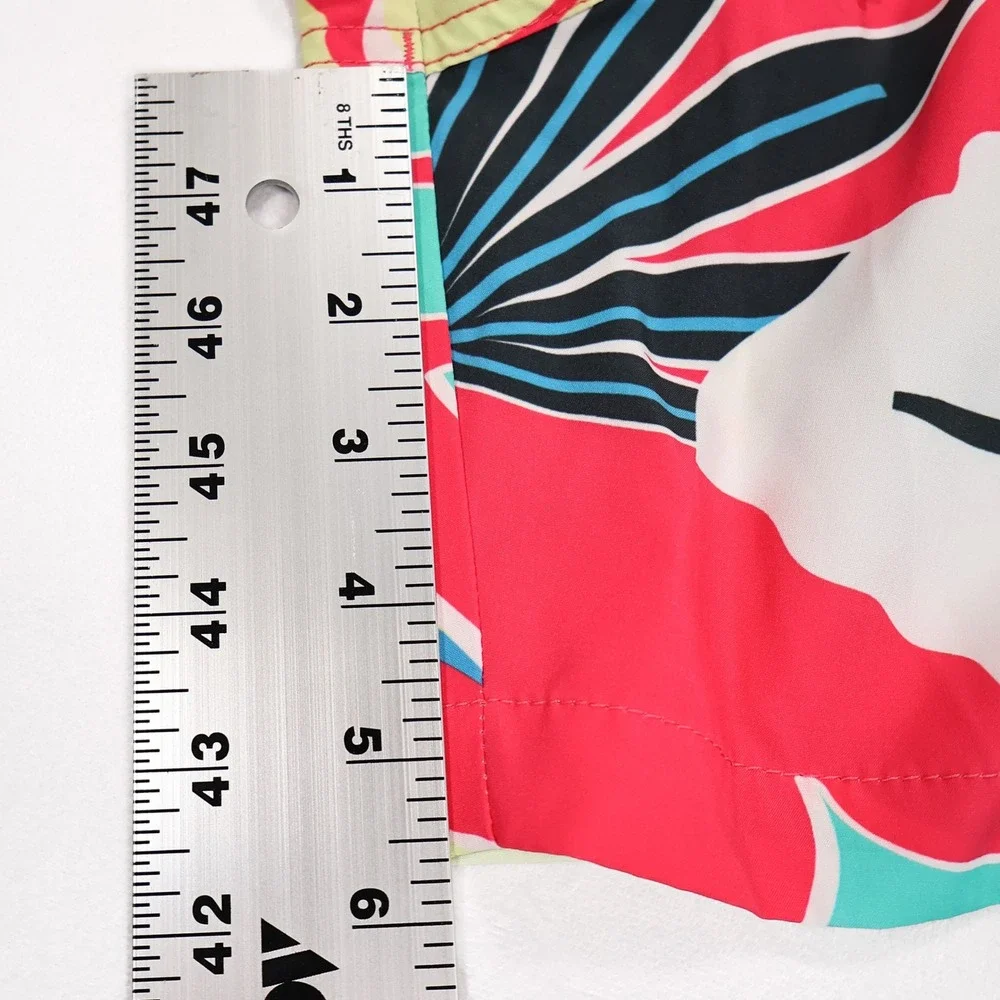 CHUBBIES Men's S Red Tropical Floral Print 5.5
